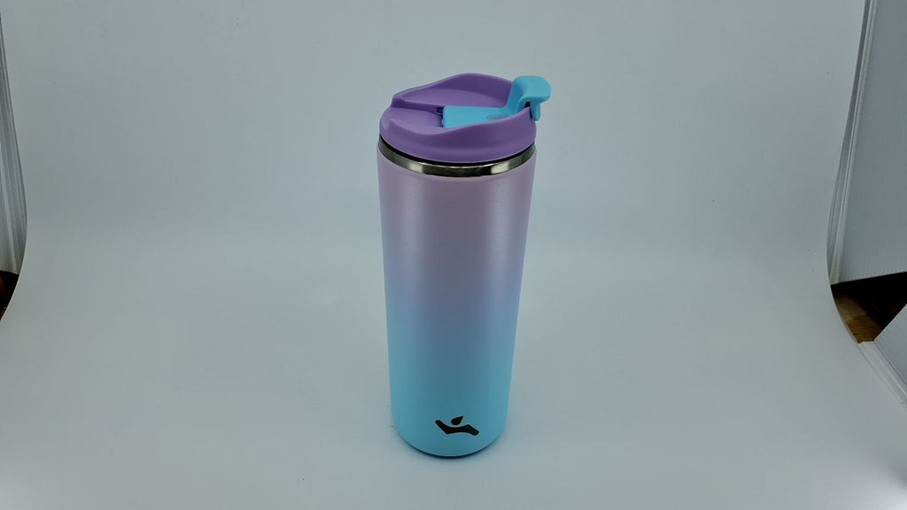 16 Oz Insulated Coffee Mug, Double Wall Stainless Steel, Lavender Green