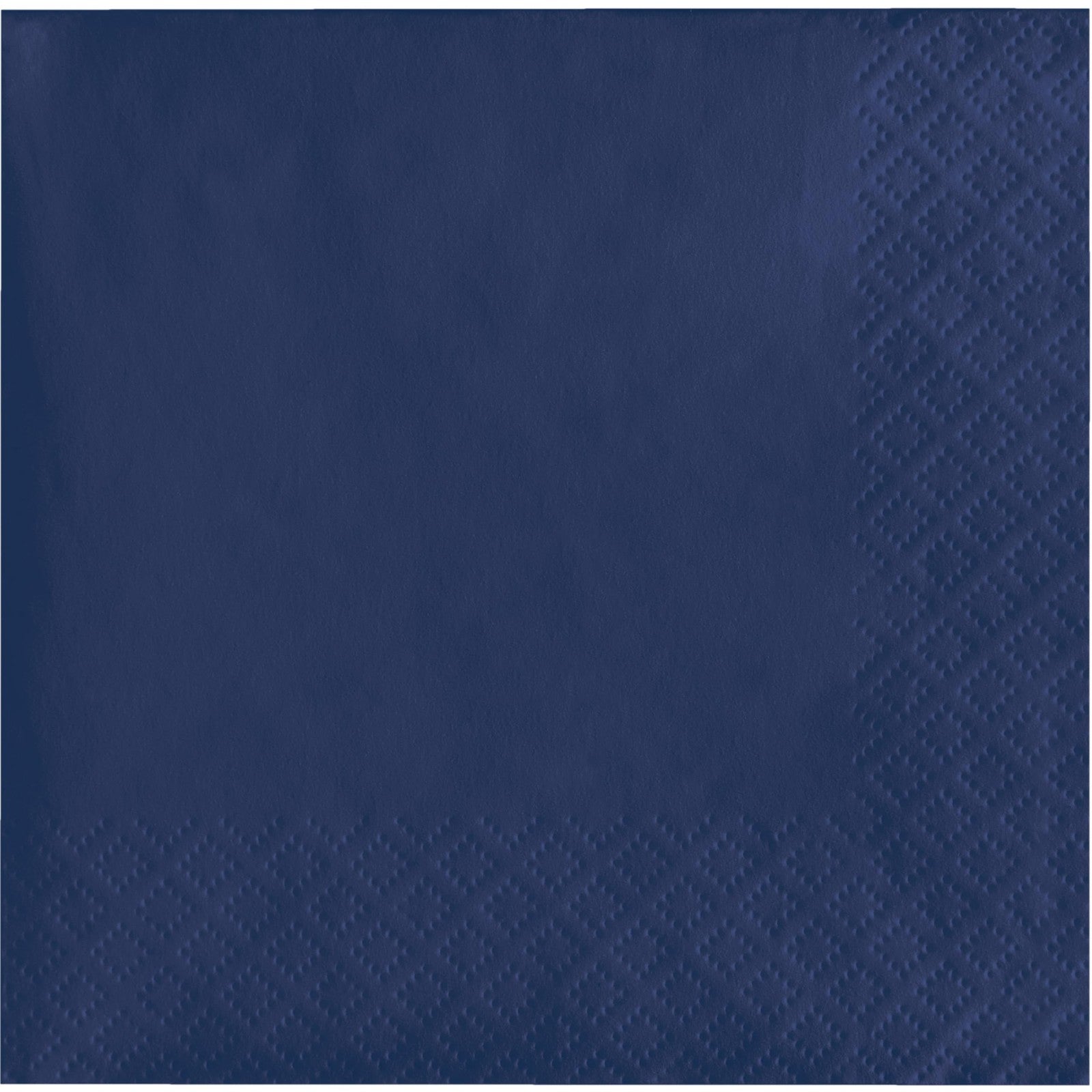 200 Count Navy Blue 2-Ply Paper Beverage Napkins 5" x 5"