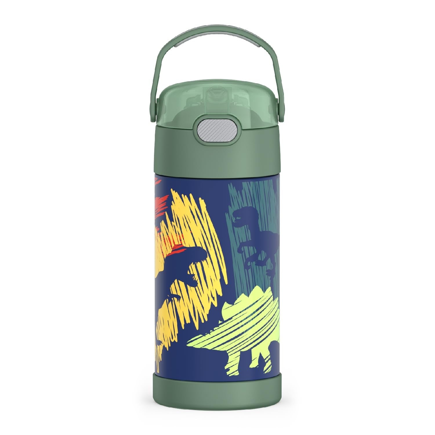THERMOS FUNtainer 12oz Kids Water Bottle w/ Straw, Dinosaurs, Insulated
