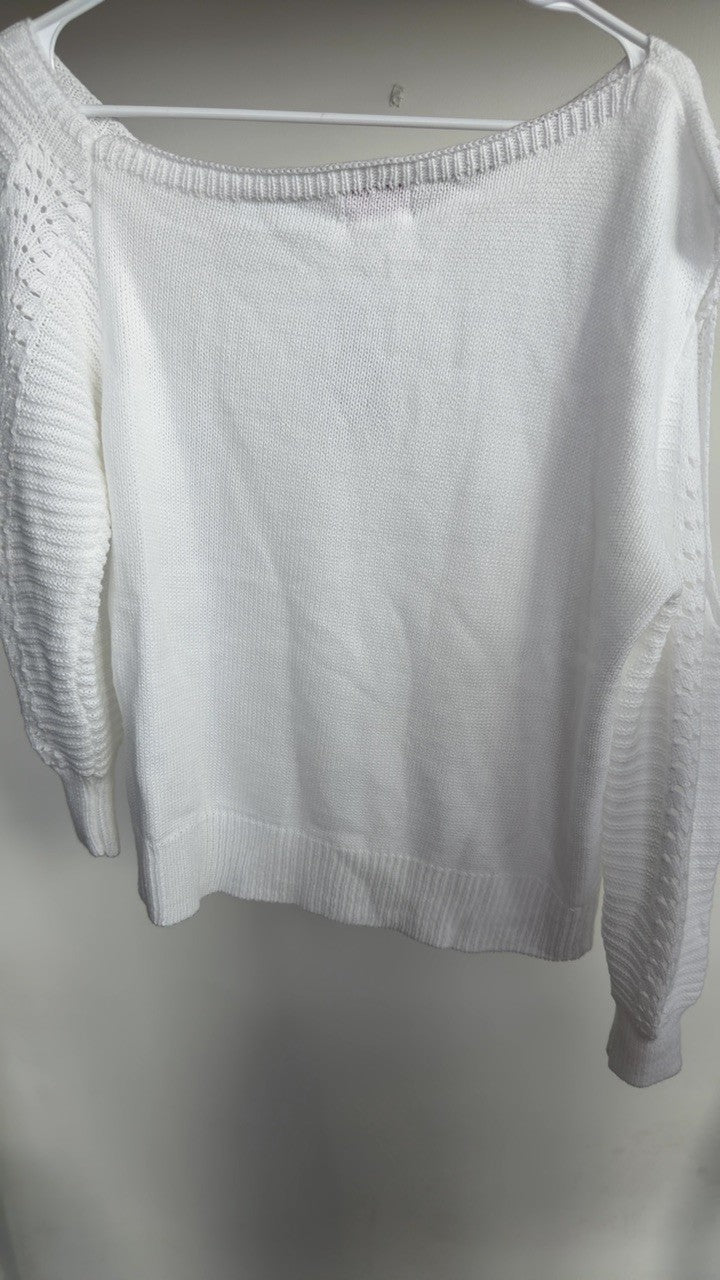 Openwork One Shoulder Cutout Long Sleeve Sweater
