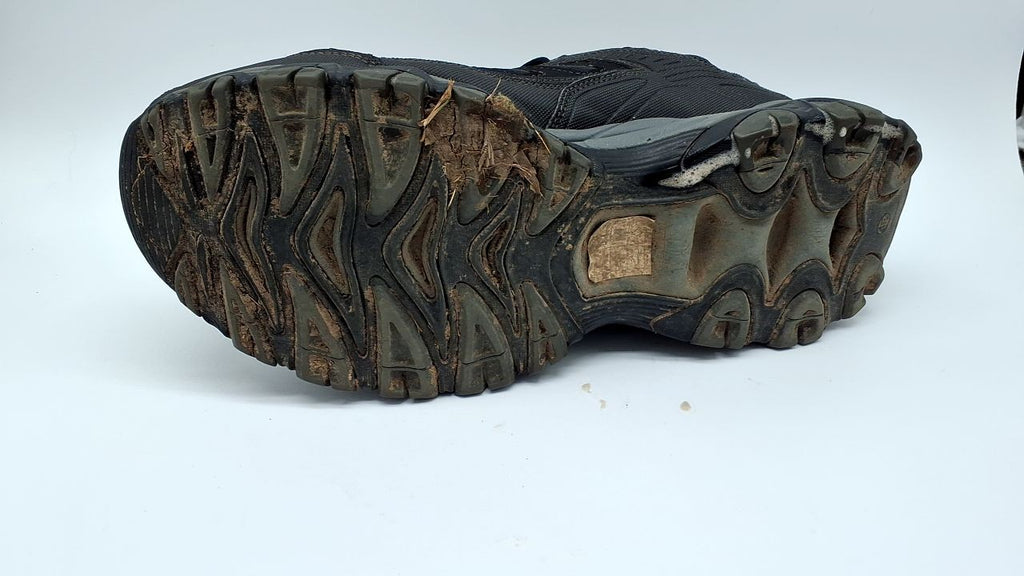 Men's Afterburn M. Fit Fashion Sneakers, Leather, 9 X-Wide, Black/Charcoal