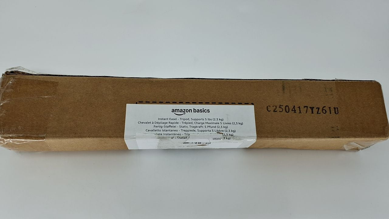 Black Steel Tripod Easel, Collapsible & Portable, Supports 5 Pounds