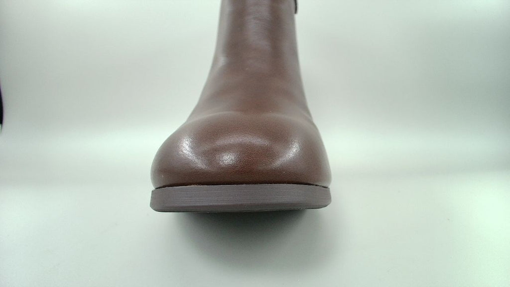 DREAM PAIRS Women's DAB212 Elastic Gore Chelsea Boots,Brown/PU,Size 8.5