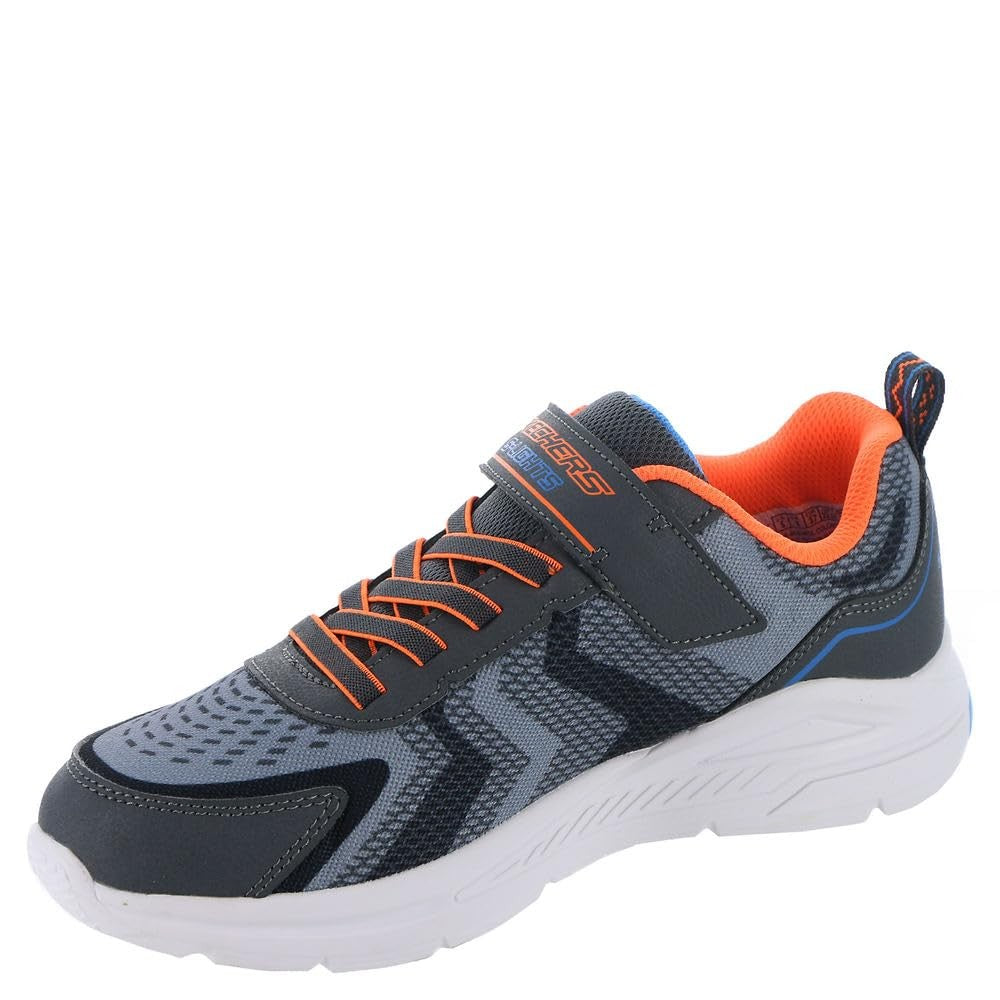 Skechers Kids Boys Tri-Namics Sneaker, Charcoal/Orange,12 Little Kid