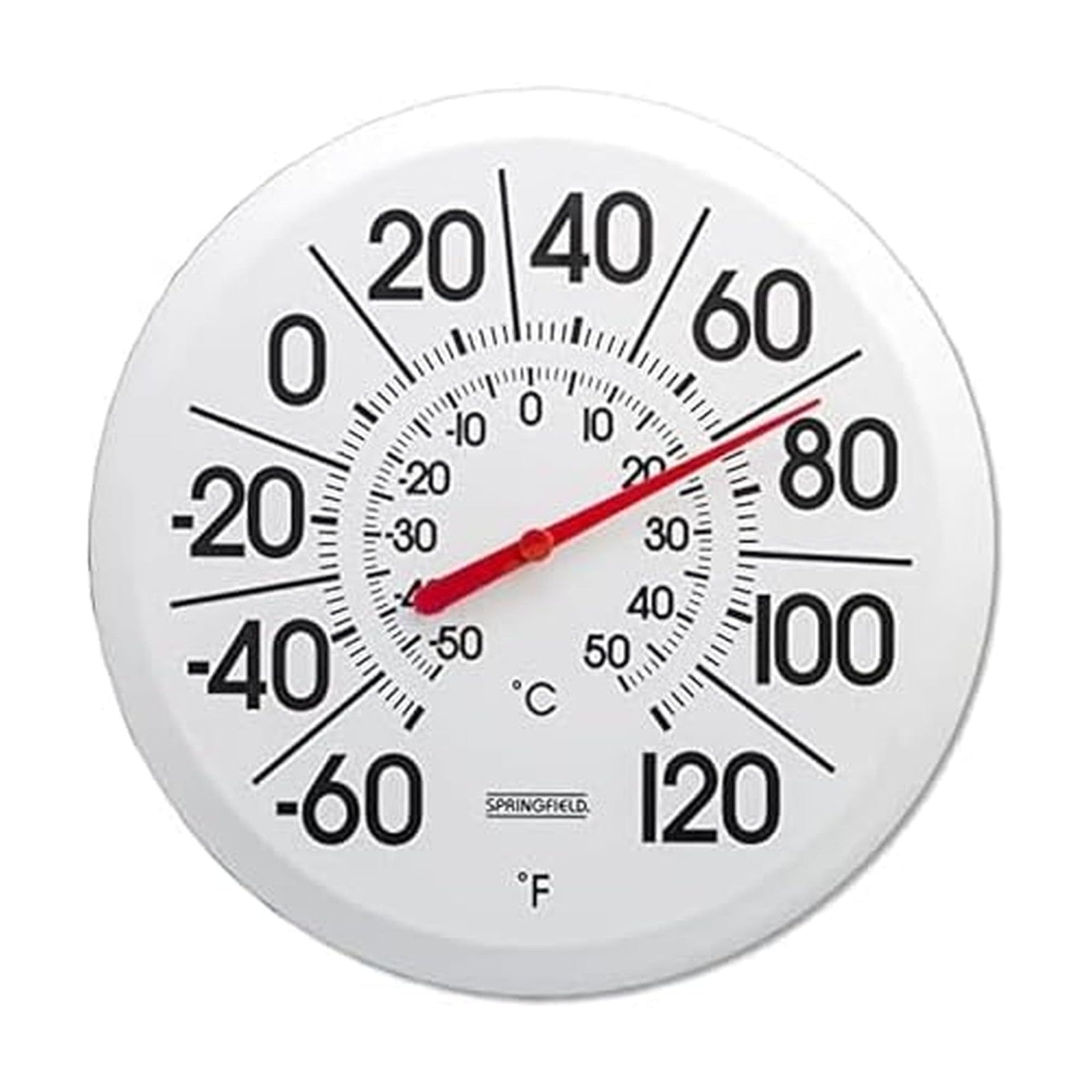 Indoor/Outdoor 13.25-Inch Thermometer, White, Mounting Bracket Included