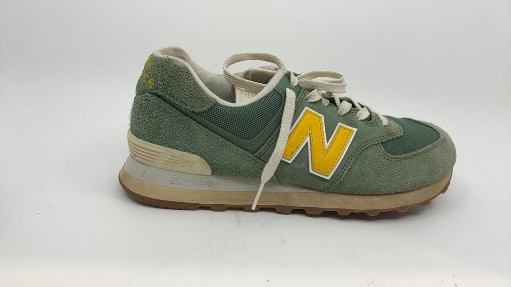 New Balance Women's 574 V2 Sneaker, Mallard Green/Ginger Lemon/Sea Salt, 9
