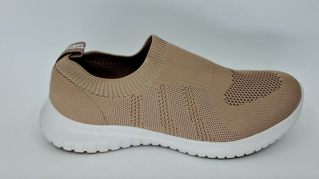 Slip On Athletic Walking Shoes for Women Apricot 39.5 - Comfortable Sneakers