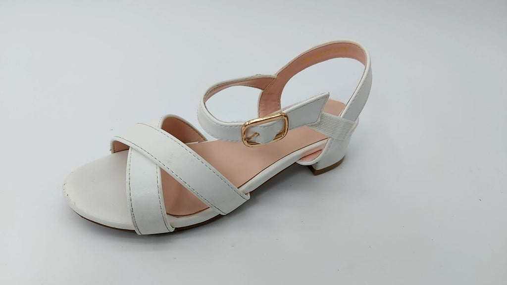 LAURMOSA Girls White Dress Shoes Kids Wedding Dress Shoes for Girls High Heel,13