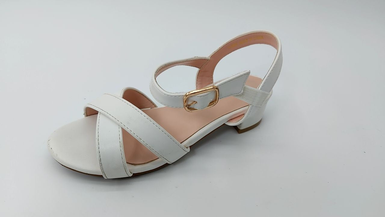 LAURMOSA Girls White Dress Shoes Kids Wedding Dress Shoes for Girls High Heel,13