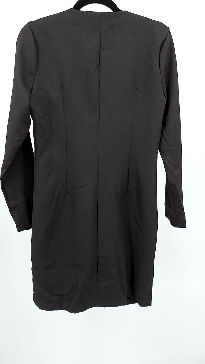 Long Sleeve Blazer Dress with Button Detail