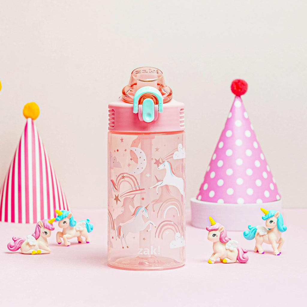 Kids 16oz Water Bottle - Zak Designs Unicorn, Leak-Proof & Portable