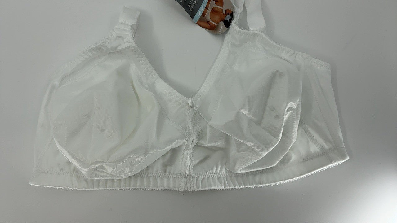 Bali Women's Double Support Wire-Free Bra, White, 38D