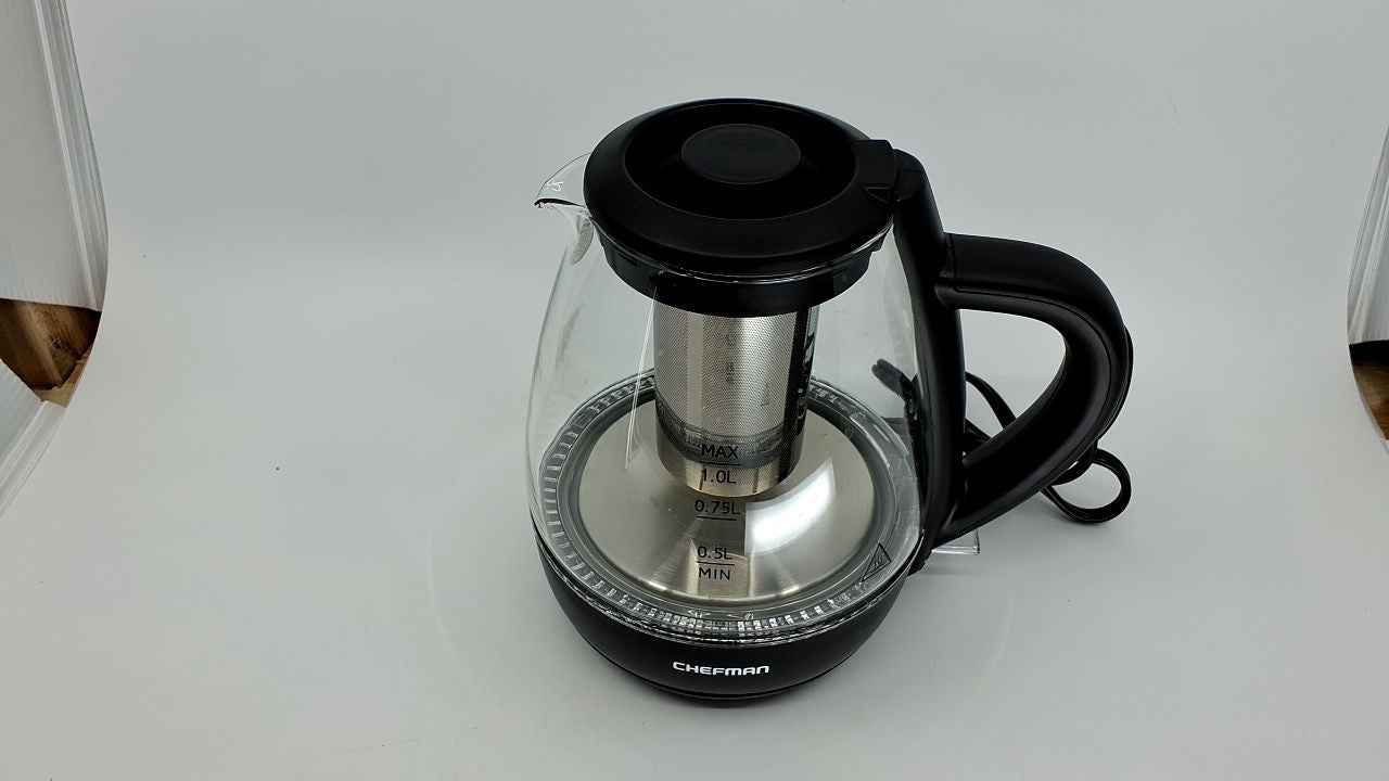 Chefman 1500W Electric Kettle, 1L, Removable Lid, Boil-Dry Protection