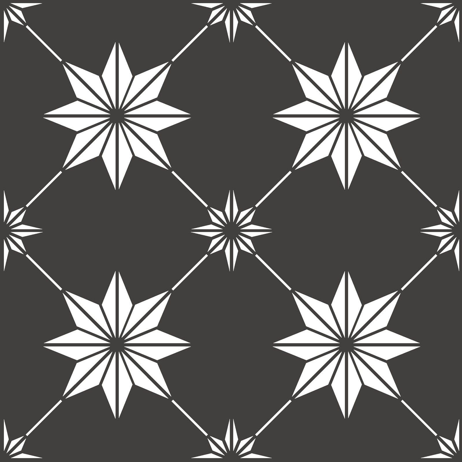 FloorPops Black Rigel Peel & Stick Floor Tiles, FP3990