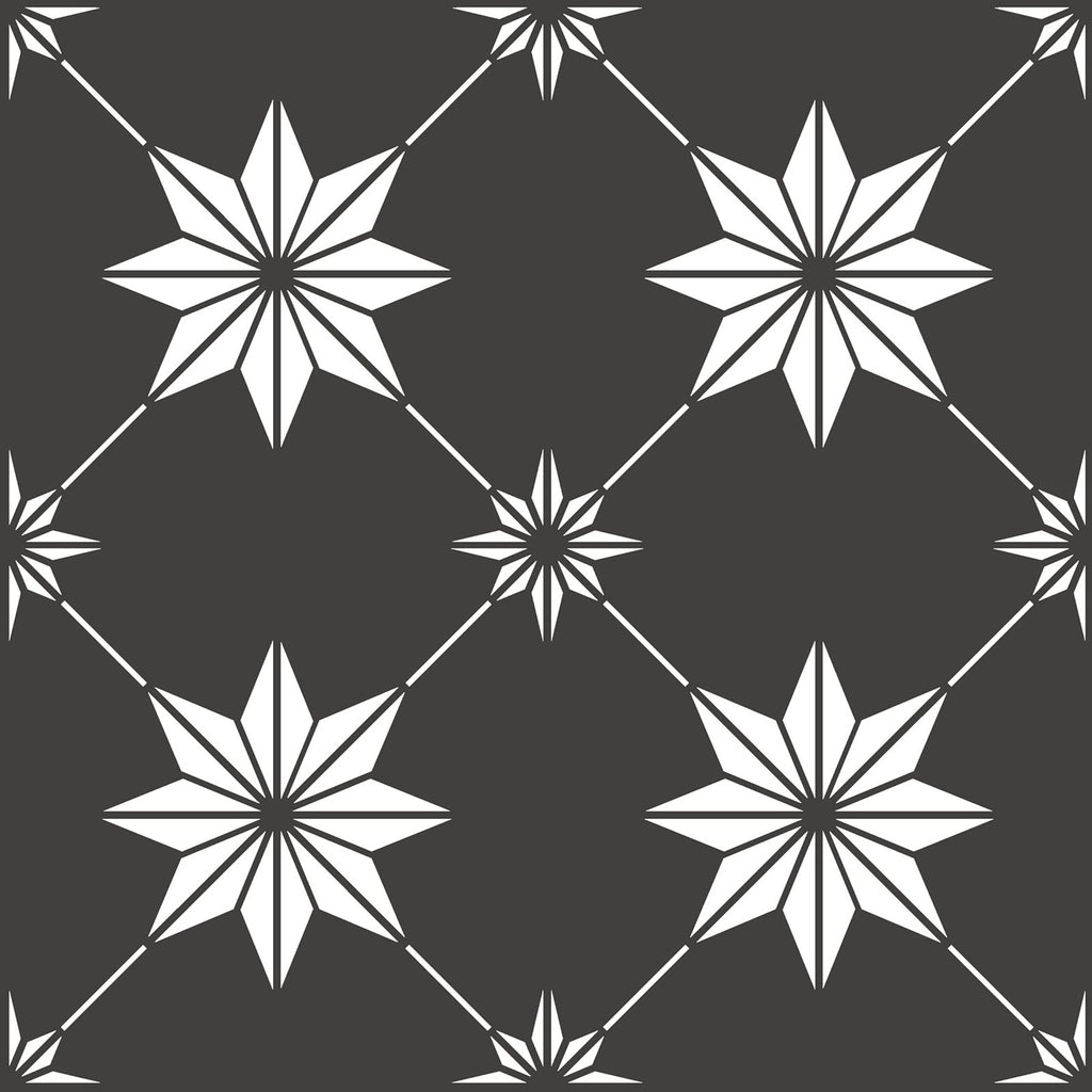 FloorPops Black Rigel Peel & Stick Floor Tiles, FP3990