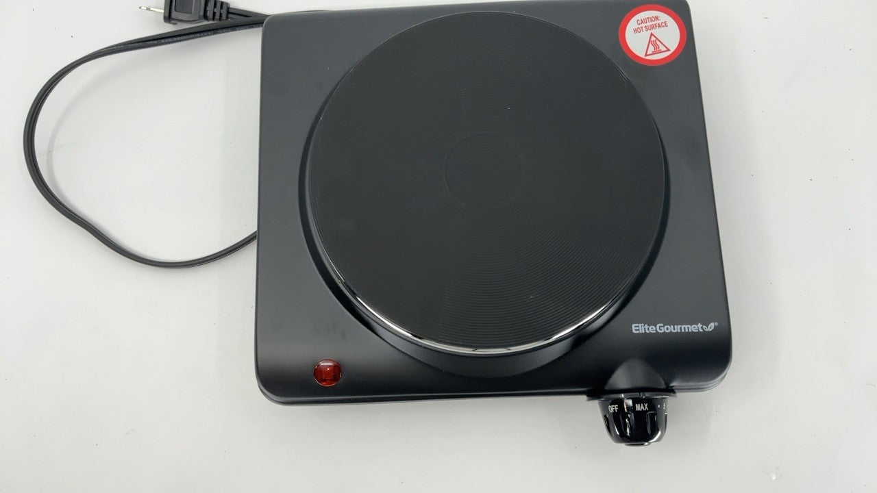 Single Cast Iron Burner 1000W Electric Hot Plate w/ Temp Control