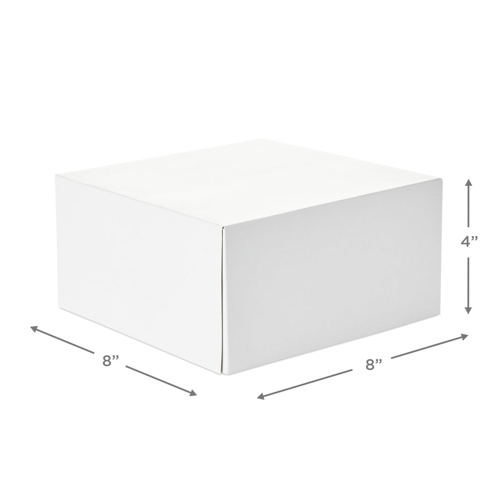 5-Pack 8" White Gift Boxes w/ Lids for Christmas & Birthdays