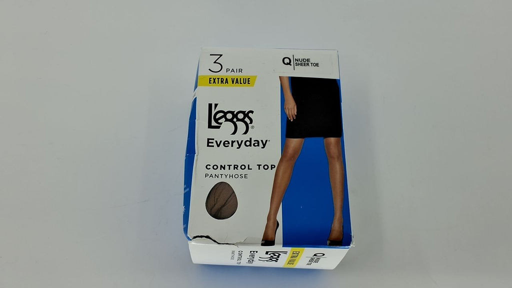 L'eggs Sheer Toe Pantyhose, Control Top, Nude, Size Q, 3-Pack