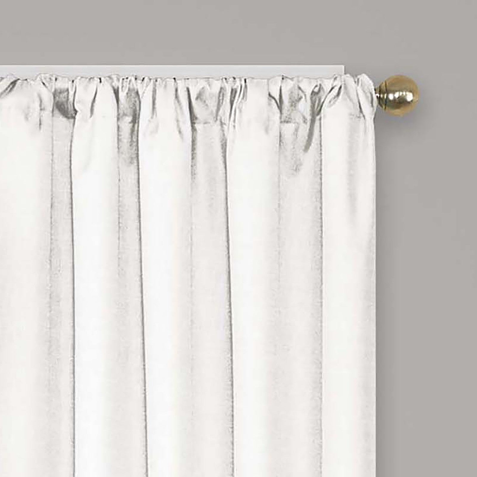 Eclipse Kendall Blackout Curtain 42x84in White Rod Pocket Panel