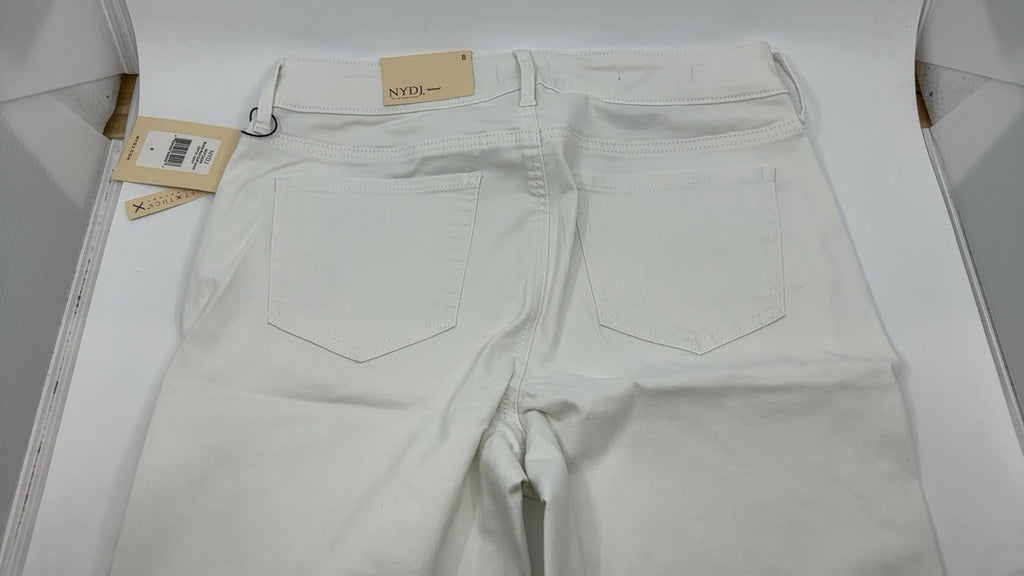 NYDJ Women's Briella Roll Cuff Jean Long Slimming Denim Shorts, Optic White, 8