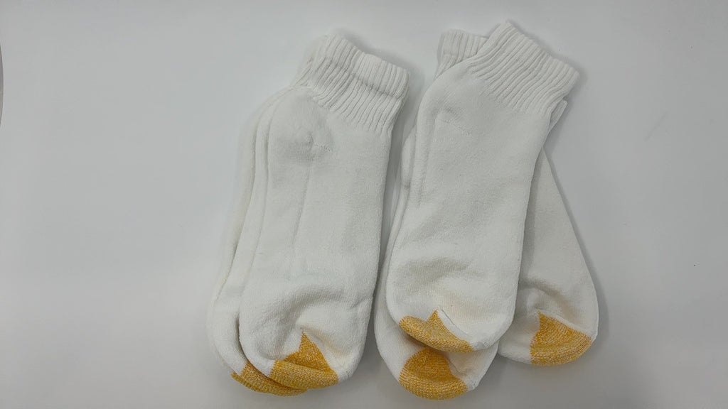 Men's GOLDTOE 656P Cotton Athletic Socks, White, 6-Pairs, X-Large