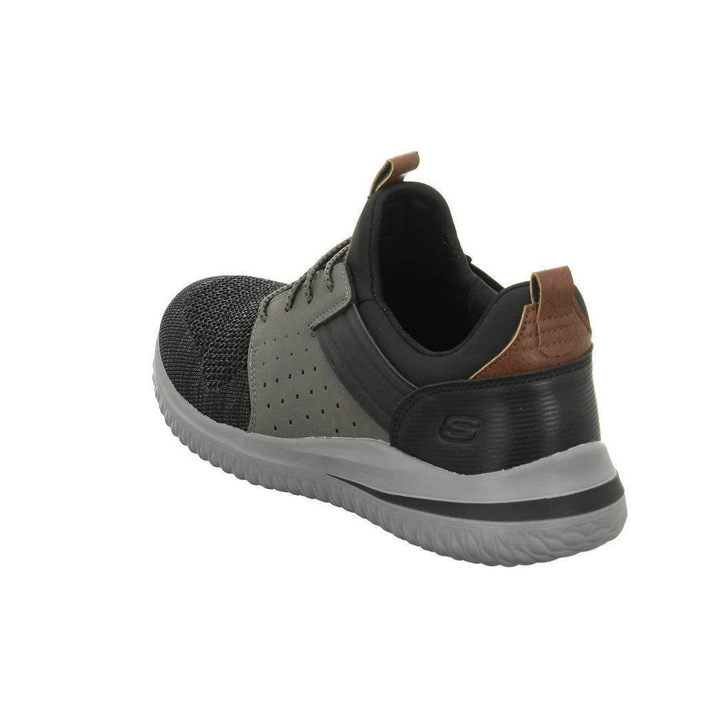 SKECHERS Delson 3.0 Cicada Men's Sneakers 11.5 Wide Black/Grey