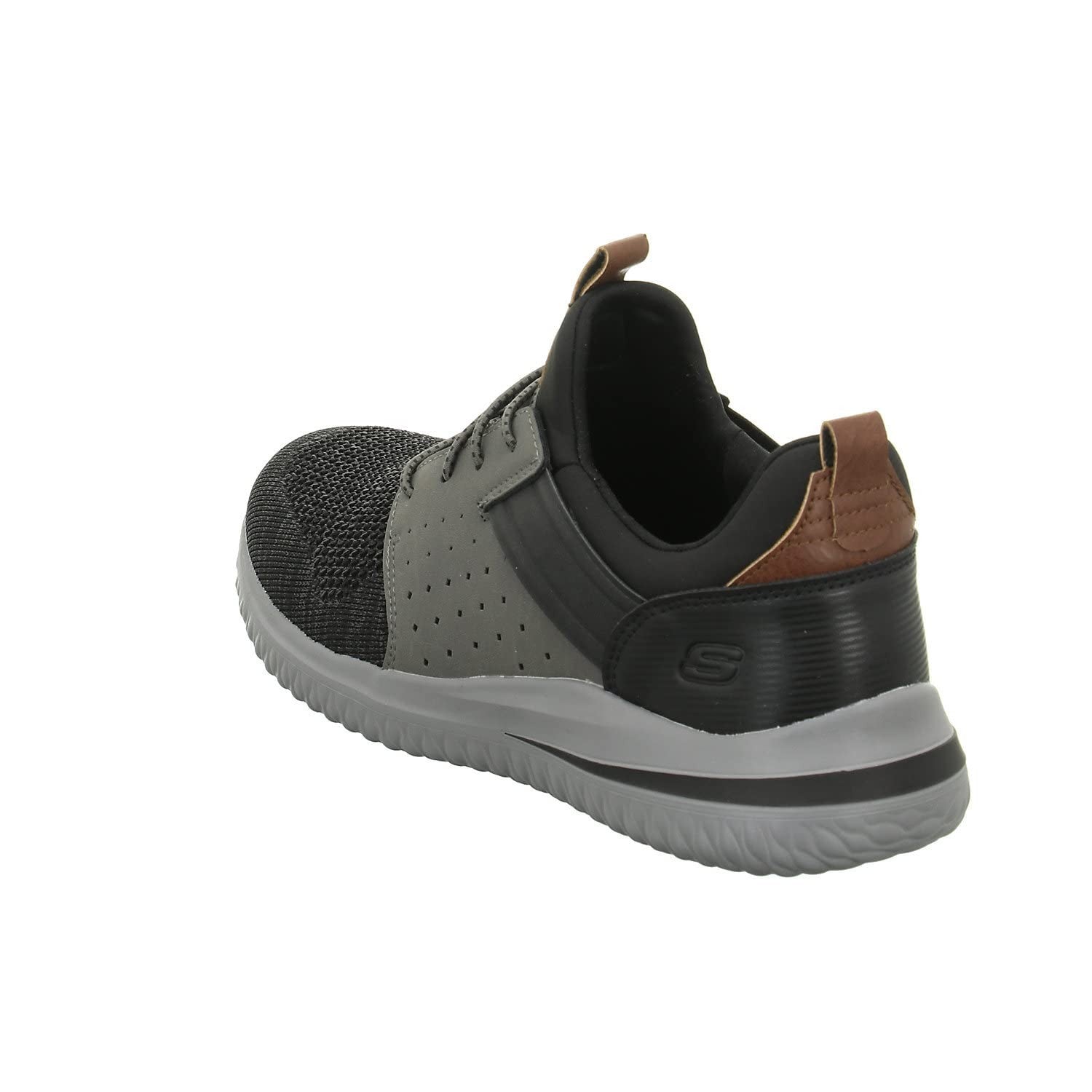 SKECHERS Delson 3.0 Cicada Men's Sneakers 11.5 Wide Black/Grey