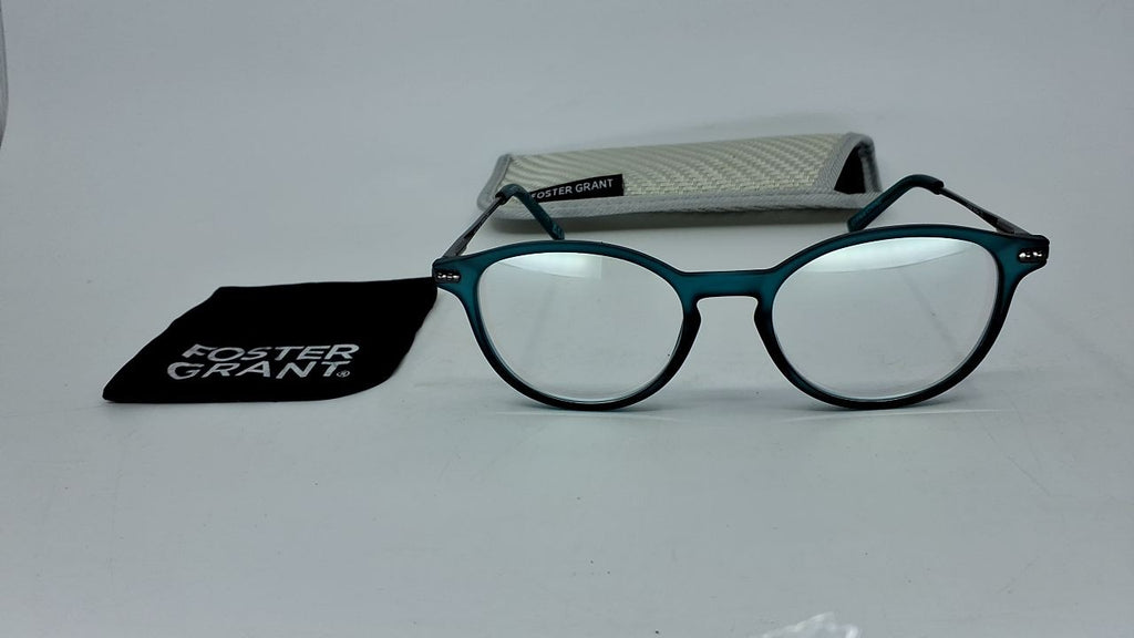 Unisex 49mm Multifocus Reading Glasses, Dark Teal, Anti-Reflective