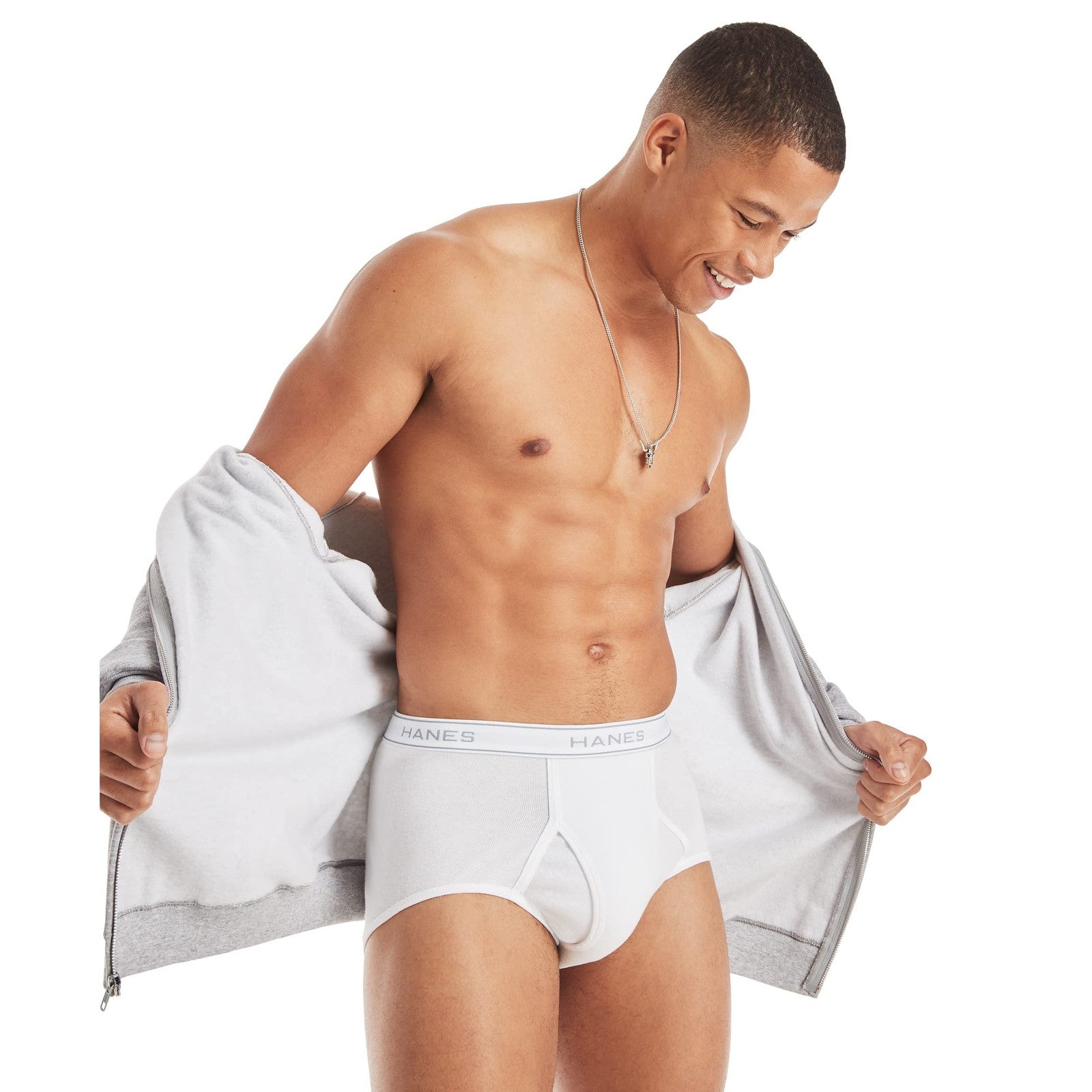 Hanes Men's X-Large Tagless Briefs 6-Pack, White Cotton Blend