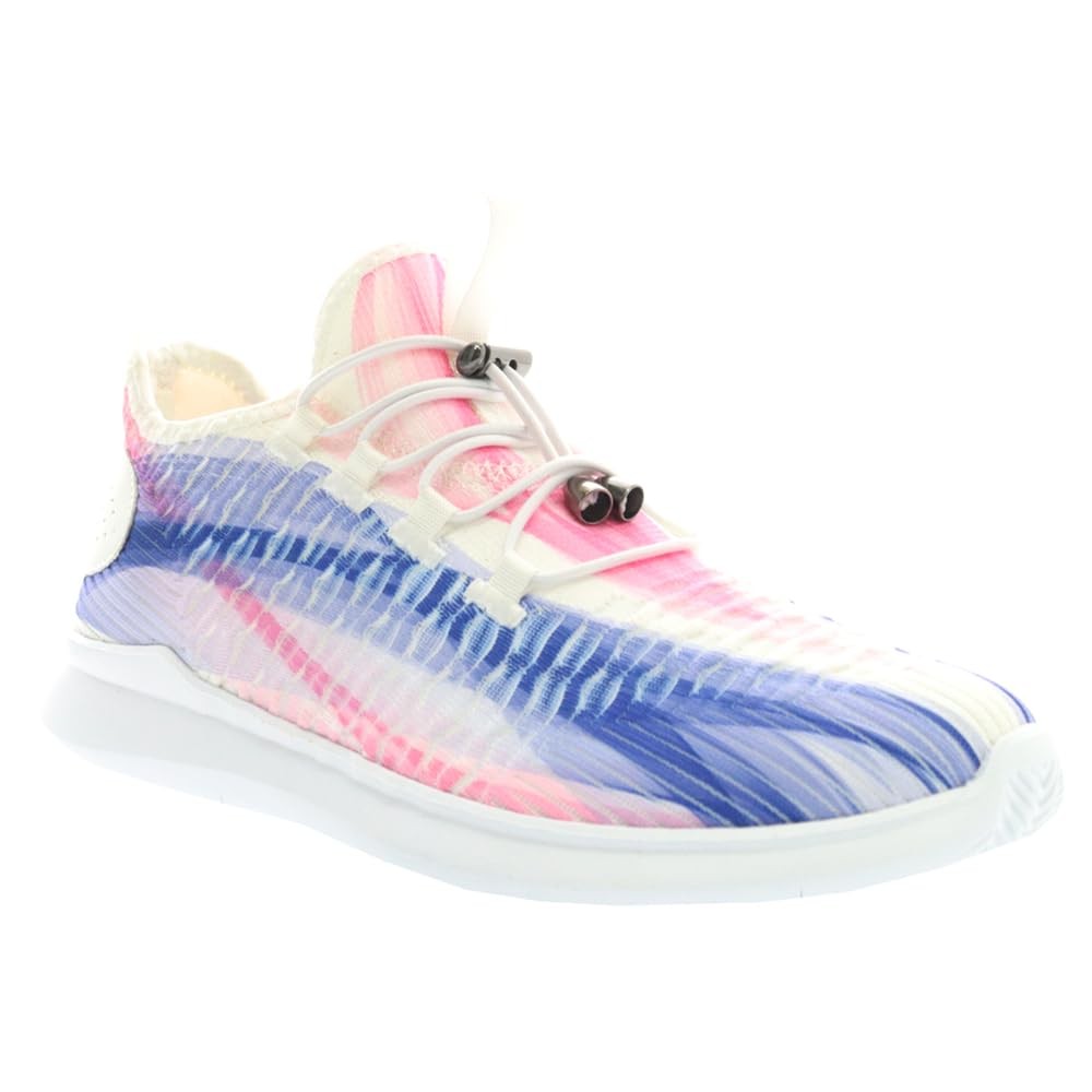Propét Women's TravelBound Sneakers, White/Peri, 12 X-Wide US