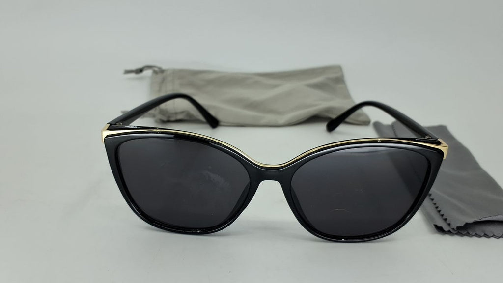 UV400 Protection Cat Eye Sunglasses Black Lens/Frame Women CL22017