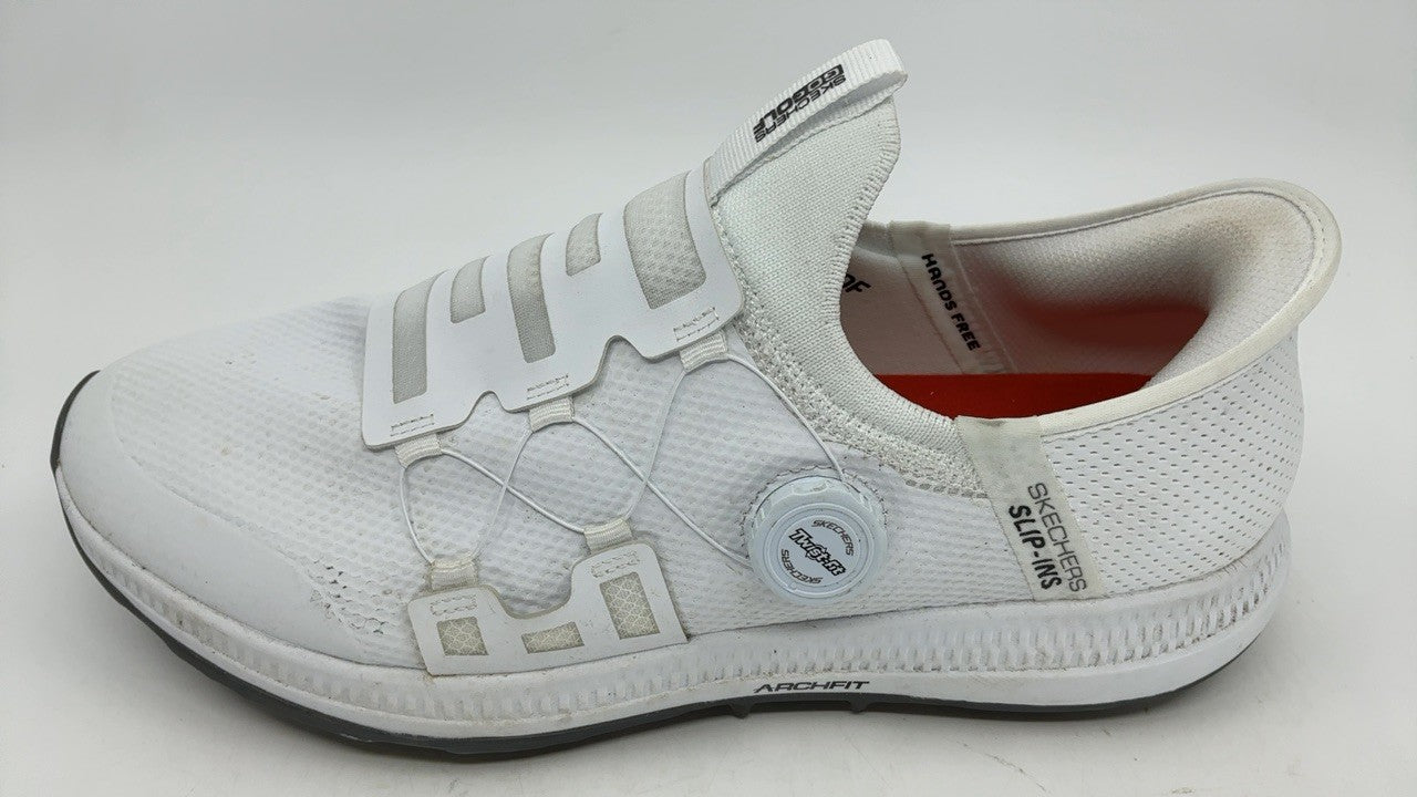 Skechers Men's Go Golf Elite 5 Arch Fit Waterproof Slip in Golf Shoe, White, 11