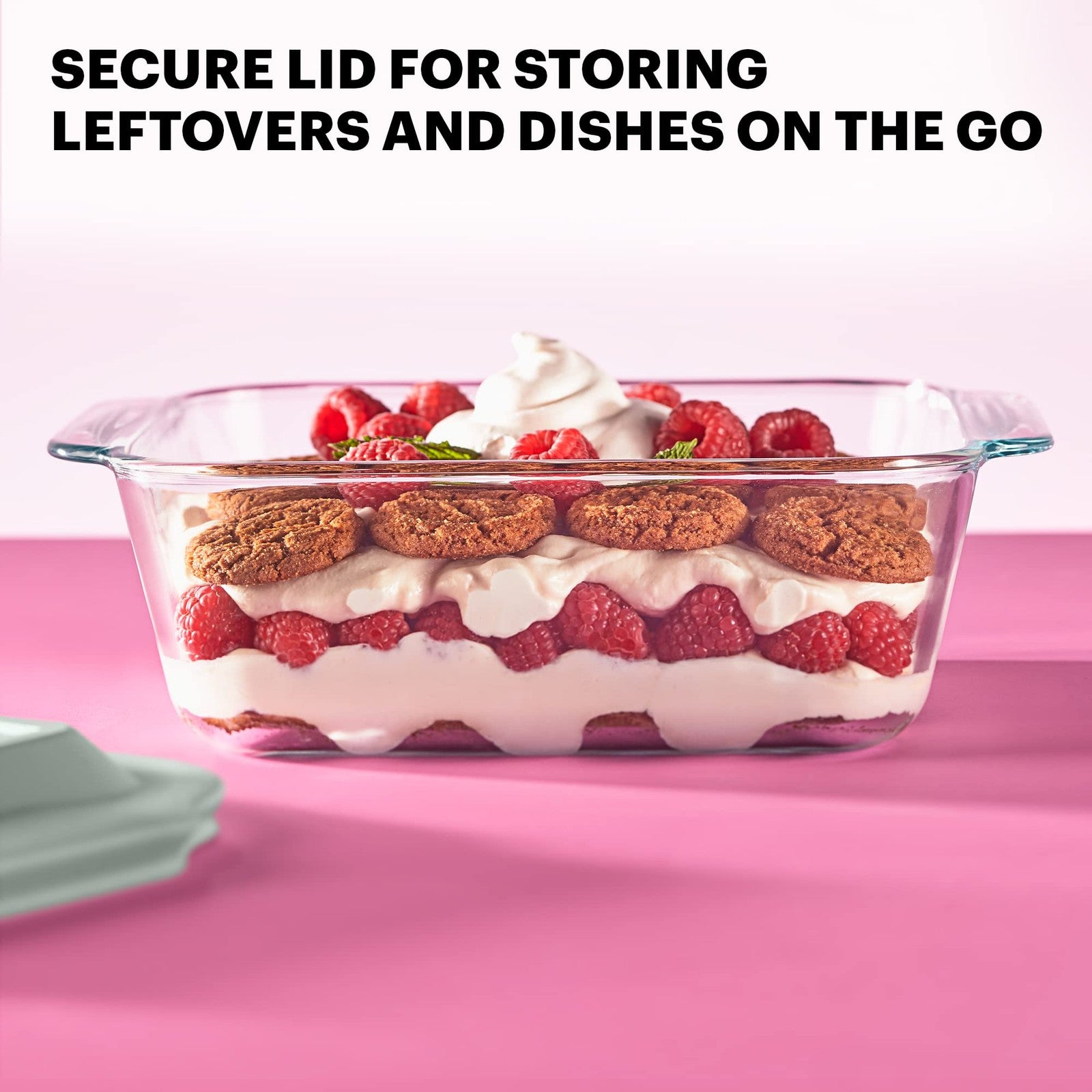 Pyrex 8x8 Deep Glass Baking Dish w/ Plastic Lid, Oven & Microwave Safe
