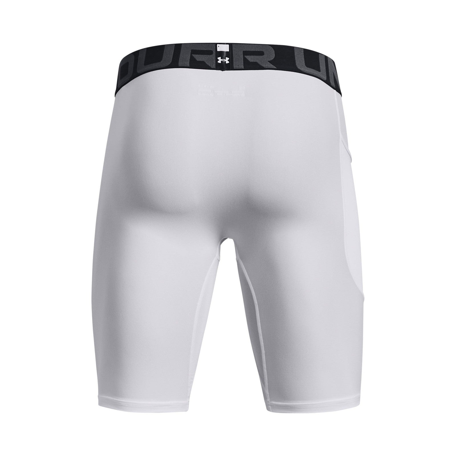 Under Armour Men's HeatGear Pocket Long Shorts, White (100)/Black, 3X-Large