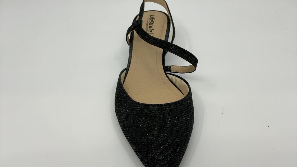 LifeStride Womens Minimalist Pump Black Shimmer 7.5 W
