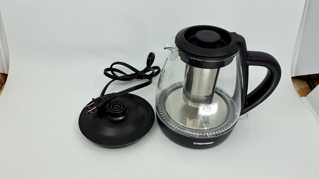 Chefman 1500W Electric Kettle, 1L, Removable Lid, Boil-Dry Protection