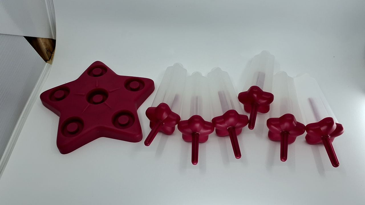 6-Pack Tovolo Star Ice Pop Molds w/ Sticks, Dishwasher Safe, Pink