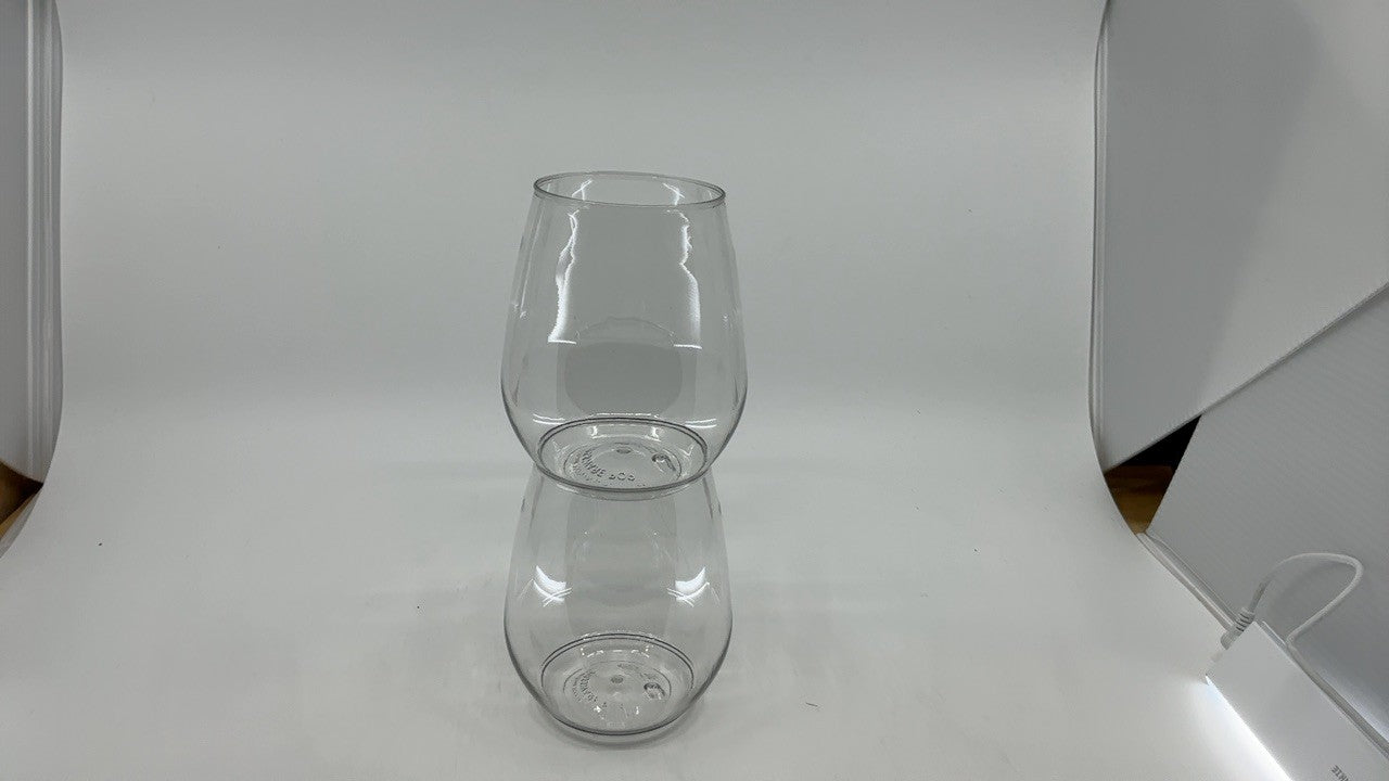 TOSSWARE 18oz Vino XL Set of 12 Unbreakable Plastic Wine Glasses