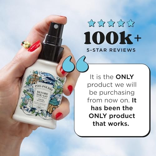 Poo-Pourri Fresh Sea Salt Toilet Spray 4 Fl Oz, Plant-Based Deodorizer
