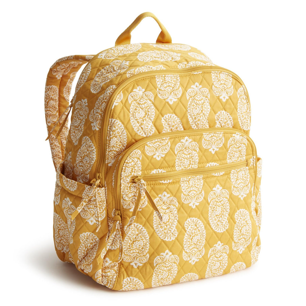 Bancroft Backpack by Vera Bradley, Cotton, Iconic Paisley Sunflower, One Size
