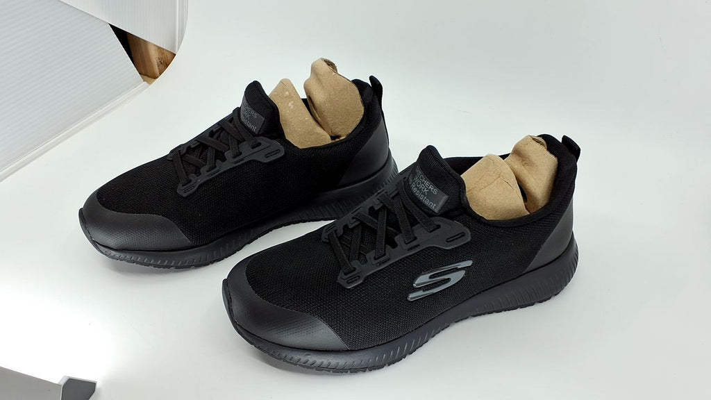 Skechers Women's Squad Sr Food Service Shoe, Black, 6 Wide