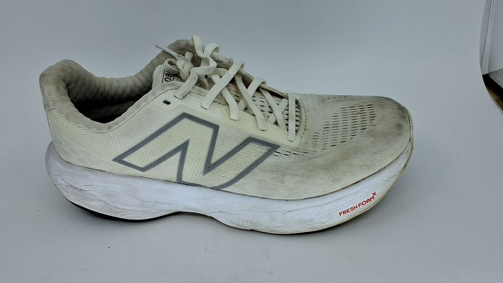 Men's Fresh Foam X 1080 V14 Running Shoe 8 M White/Silver Metallic/Sea Salt