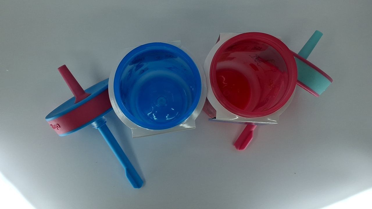 Contigo Leighton Kids Water Bottle 2-Pack 14oz Spill-Proof Blue Raspberry/Azalea