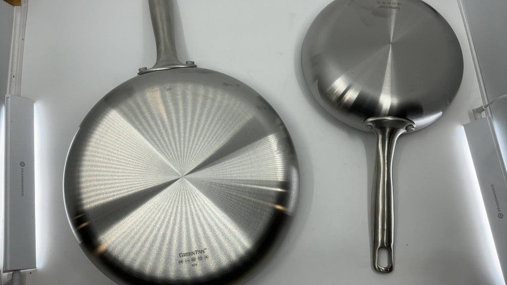 GreenPan Chatham 8" & 10" Frying Pan Set, Tri-Ply Stainless Steel, Silver