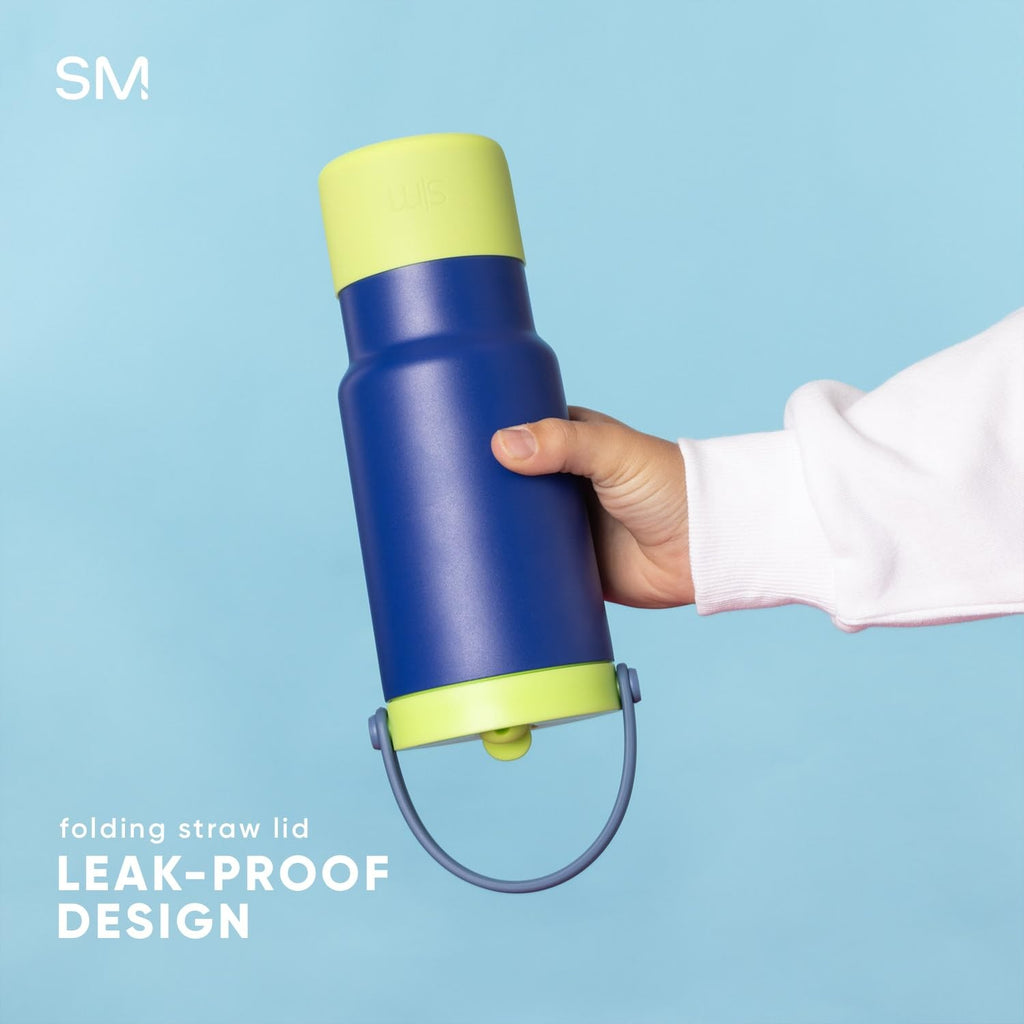 24oz Stainless Steel Kids Flip Straw Tumbler - 80s Mix