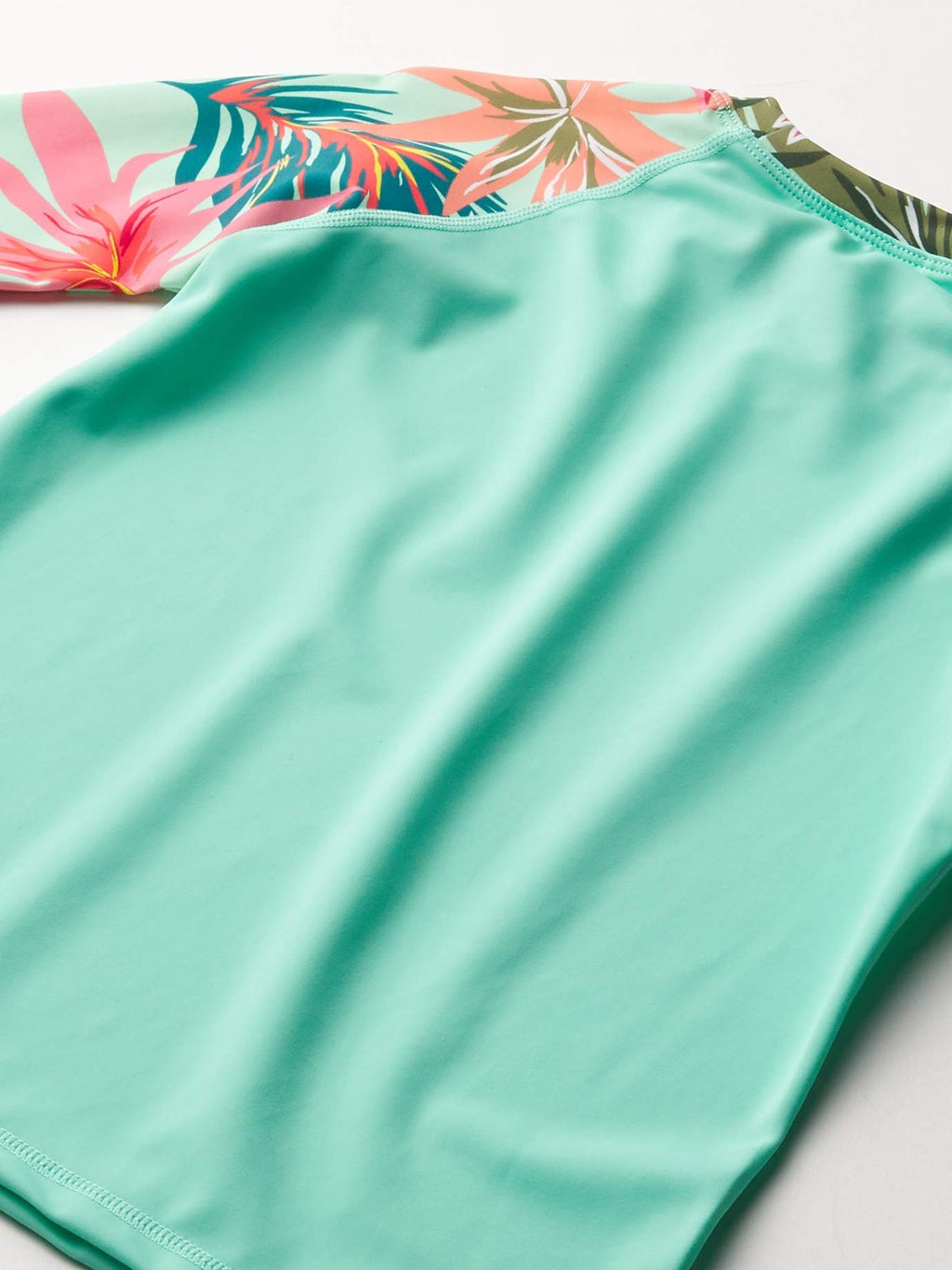 Girls' UPF 50+ Long Sleeve Rashguard Swim Set, Cool Breeze Atlantis, 8