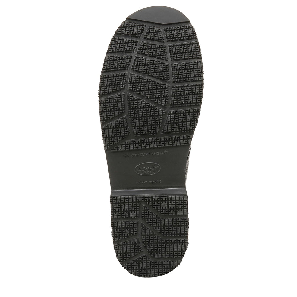 Dr. Scholl's Shoes Men's Winder II Slip Resistant Work Loafer,Black Leather,8.5