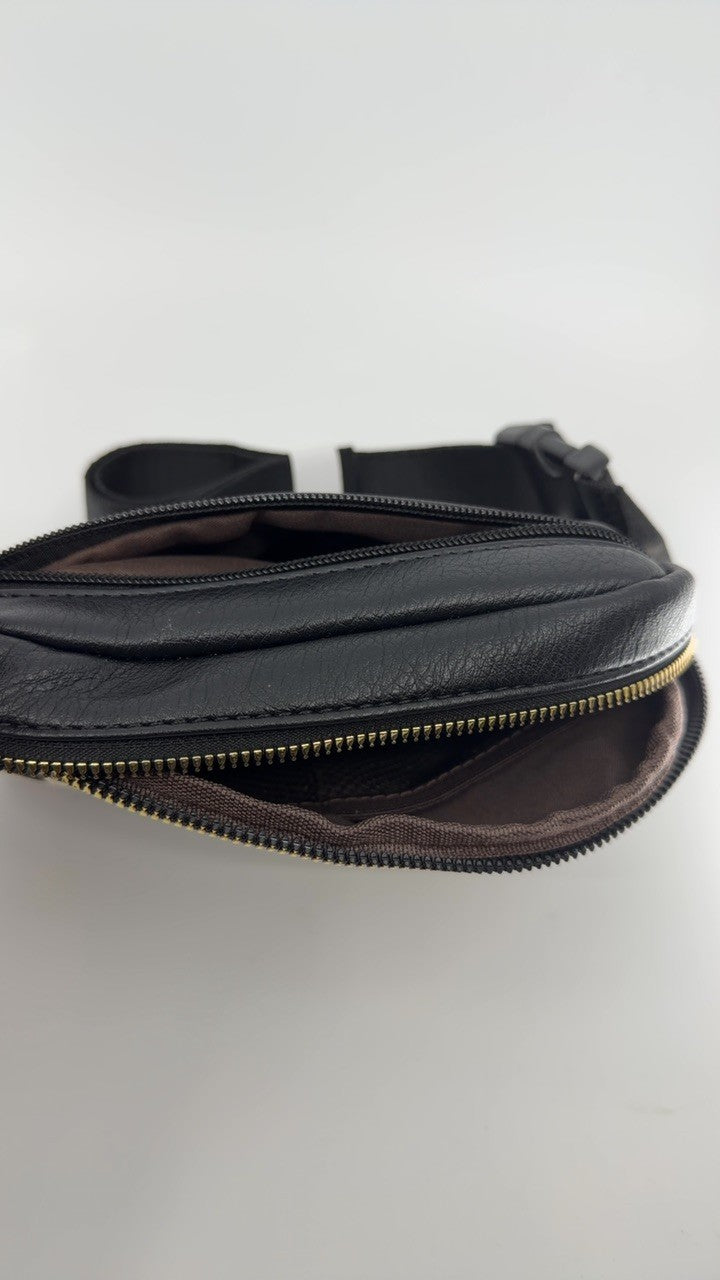 Alva Mixed Media Check Sling Belt Bum Bag