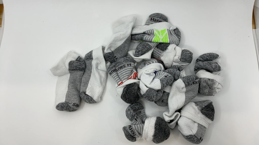 Hanes 10-Pack Baby Girls Ankle Socks, Lightweight, Assorted Colors, 4-5T