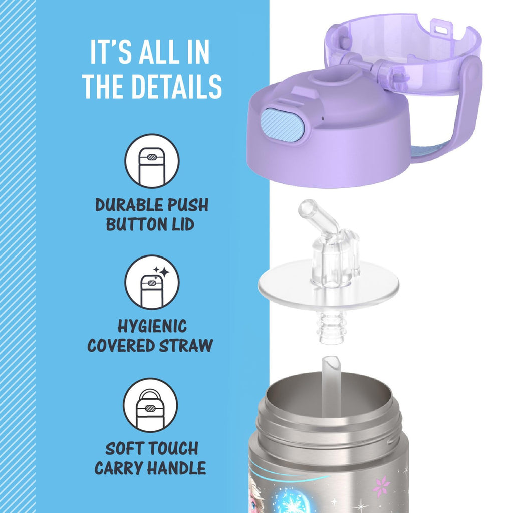 Frozen 2 Thermos FUNtainer 12oz Water Bottle w/ Straw, Kids Insulated